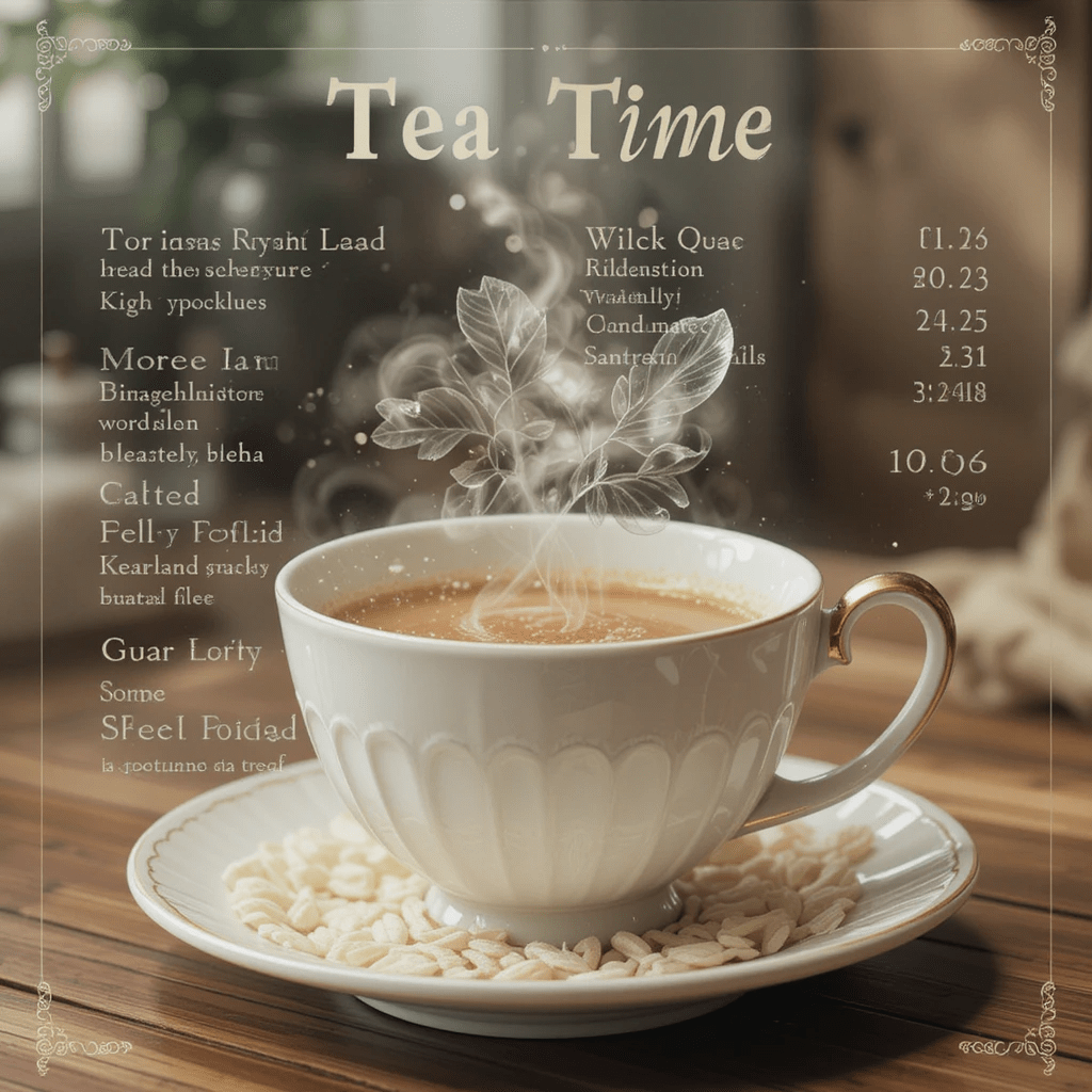 Tea Time Menu