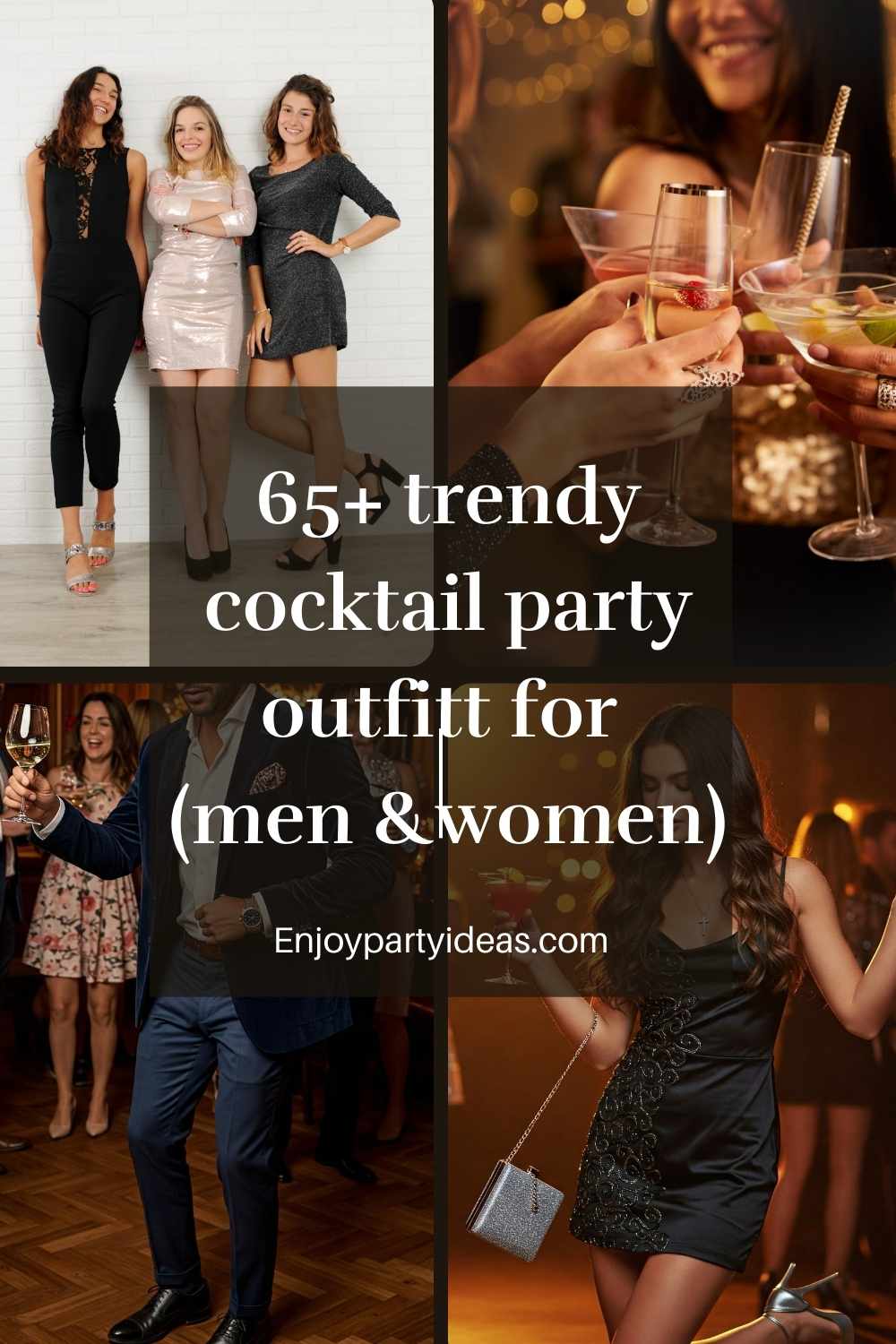 65+ trendy cocktail party outfitt for (men&women)