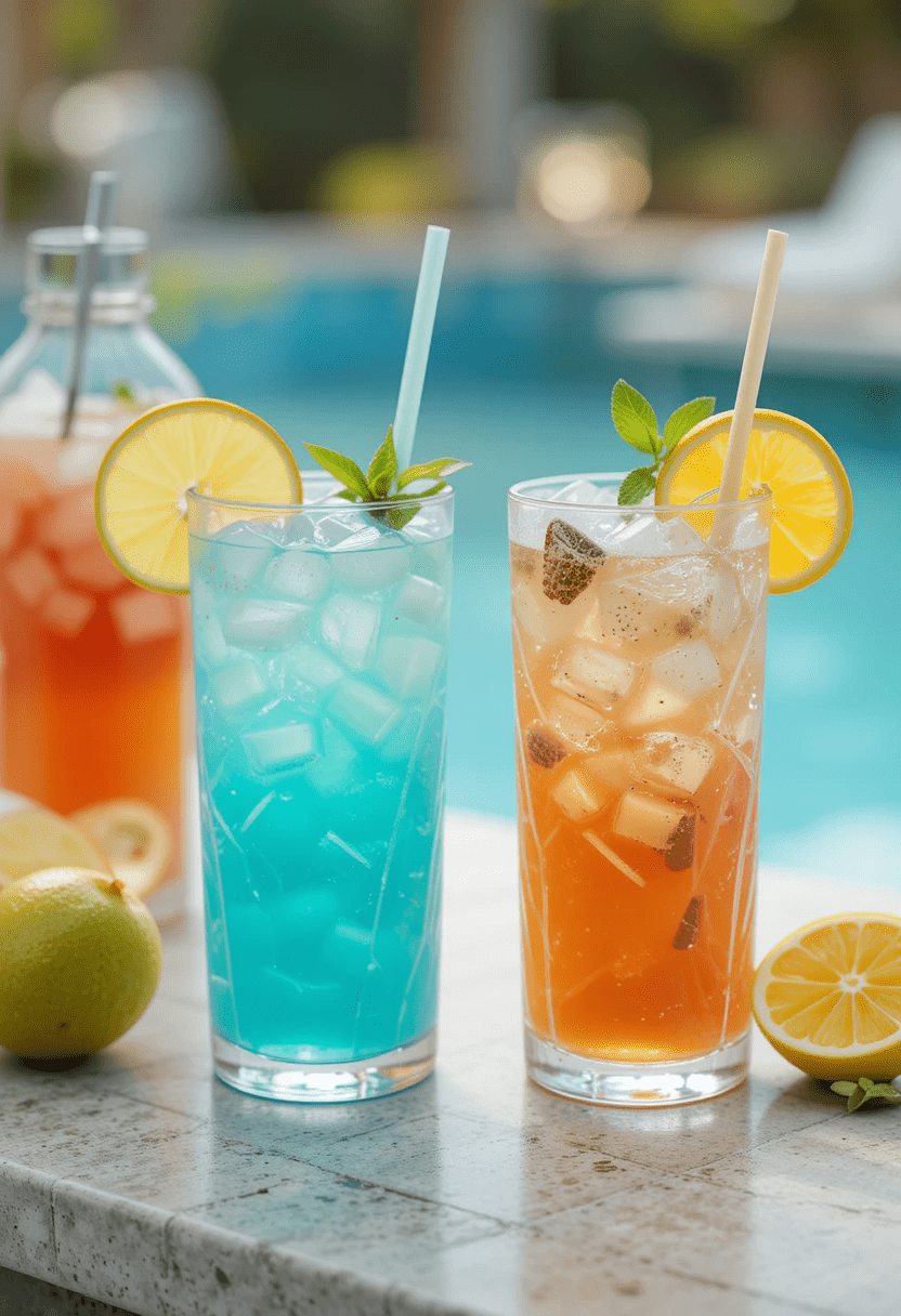 Refreshing Poolside Drinks