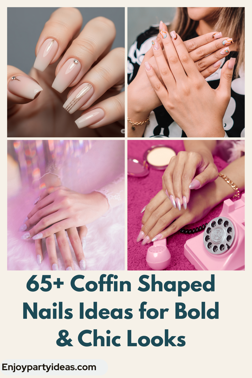 Coffin Shaped Nails Ideas for Bold & Chic Looks