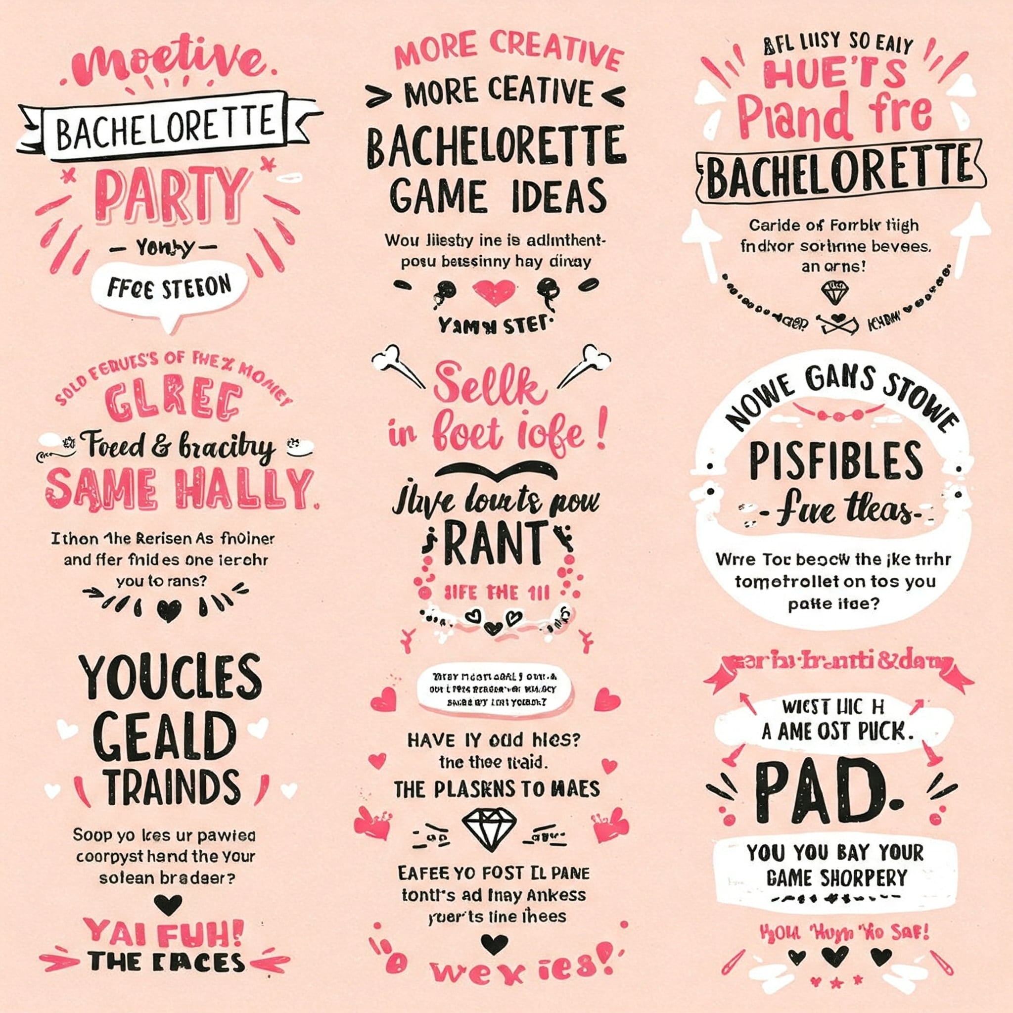 More Creative Bachelorette Game Ideas