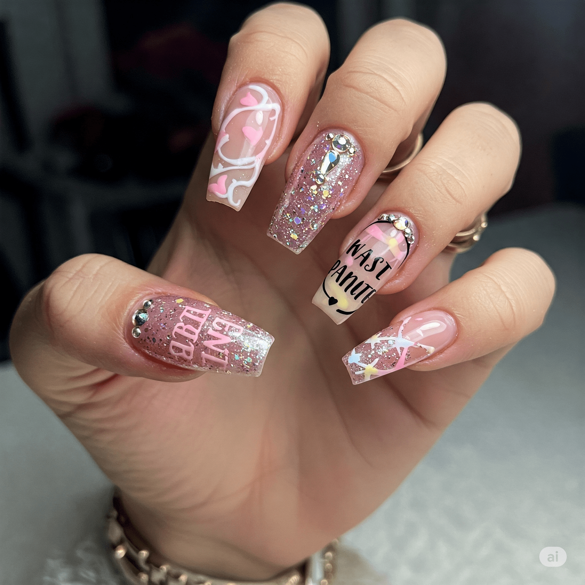 ✨ Last Minute Glamorous Bachelorette Party Nails