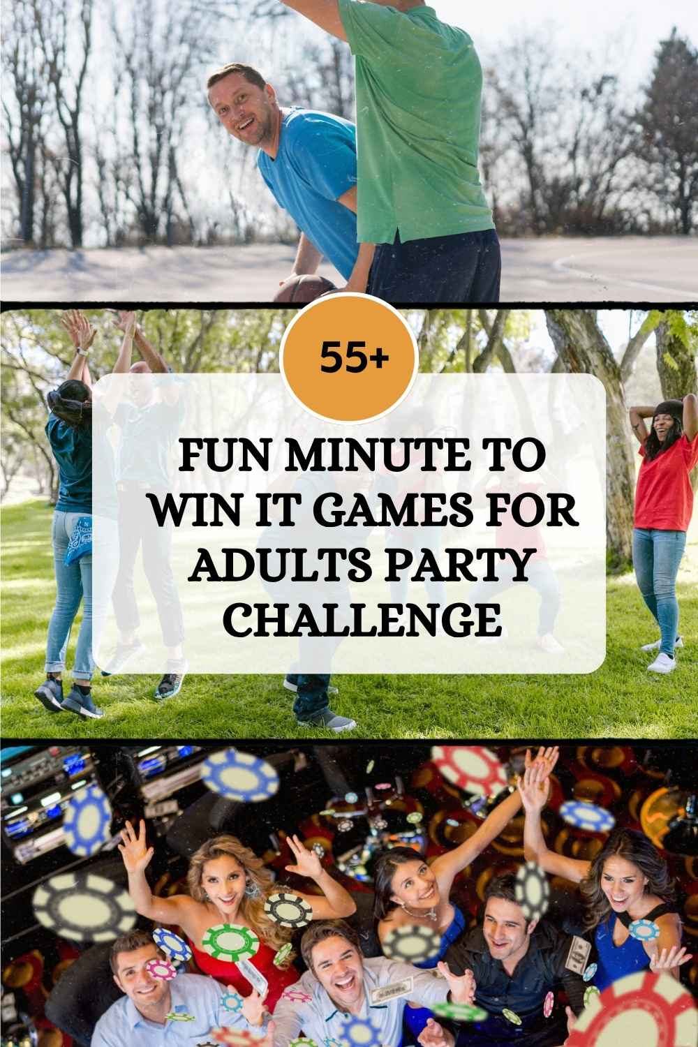 55+ Fun Minute to Win It Games for Adults Party Challenge