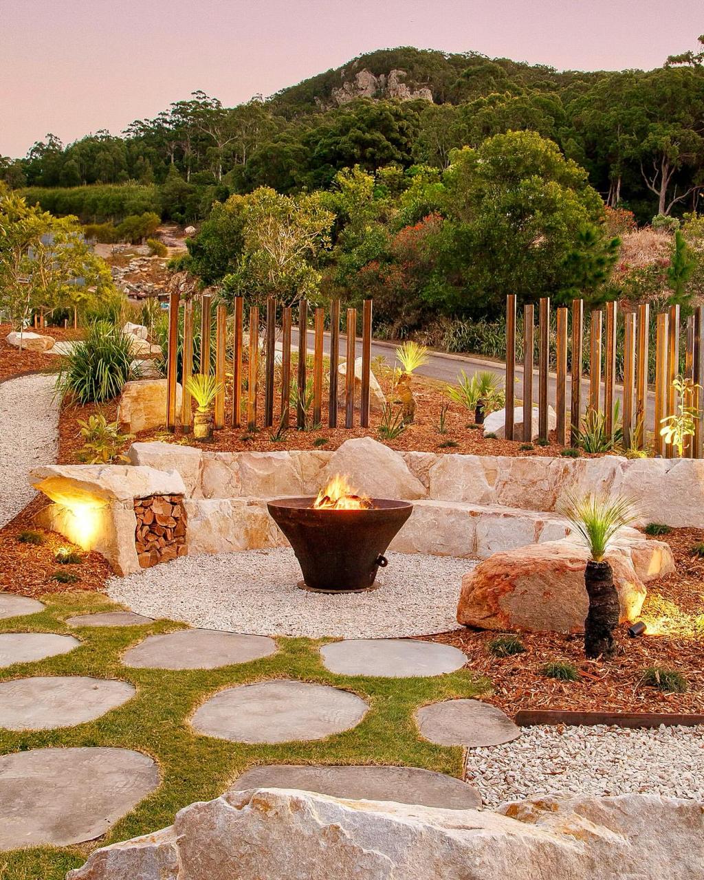 Natural Backyard Fire Pit