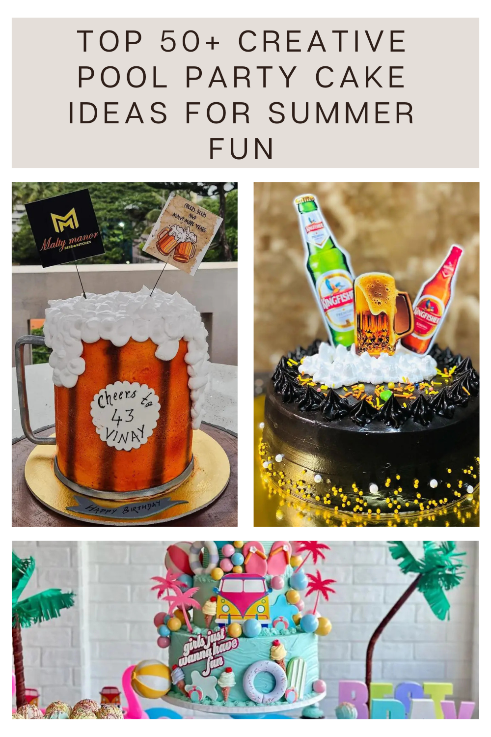 Pool Party Cake Ideas