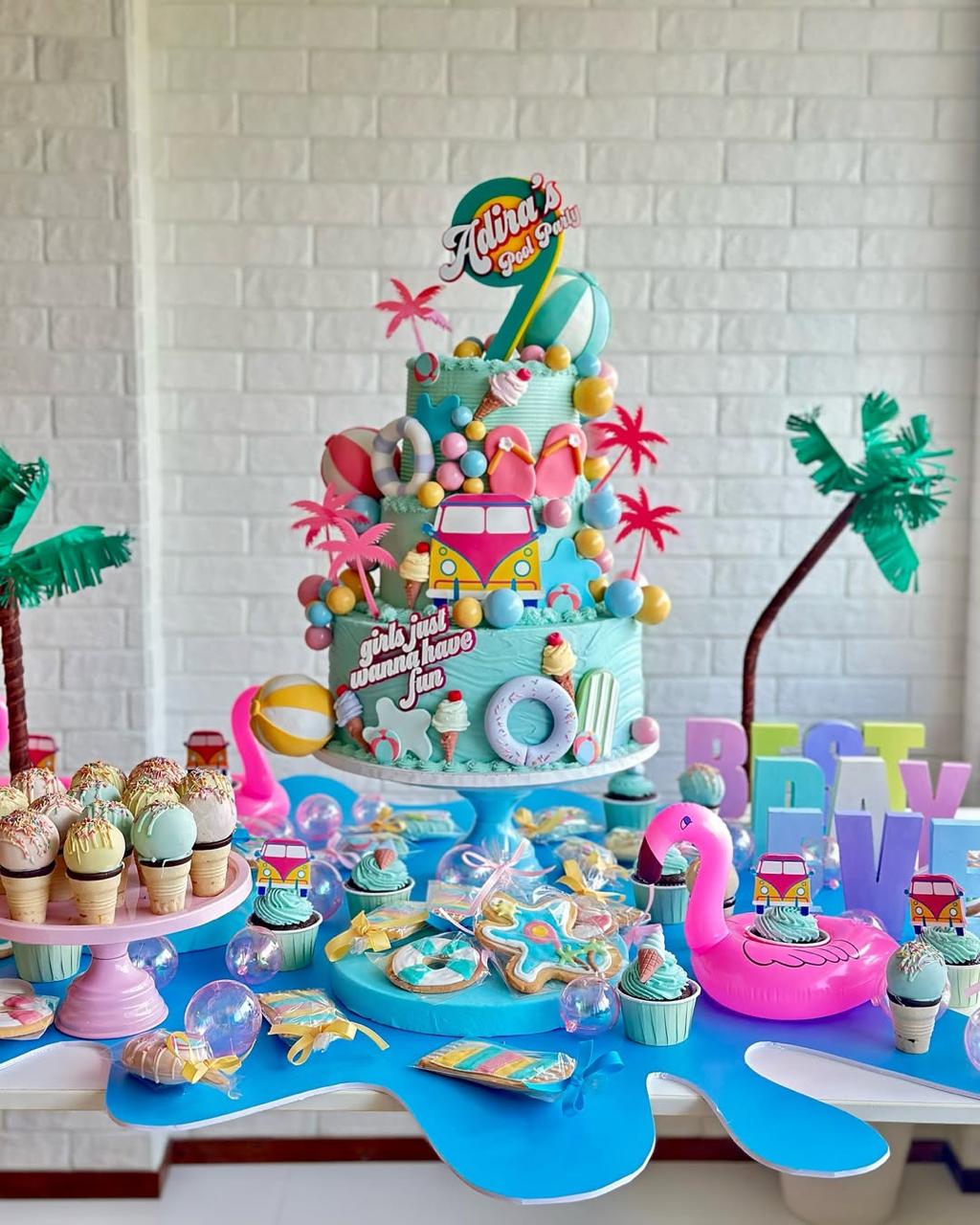 Trendy Pool Party Cake