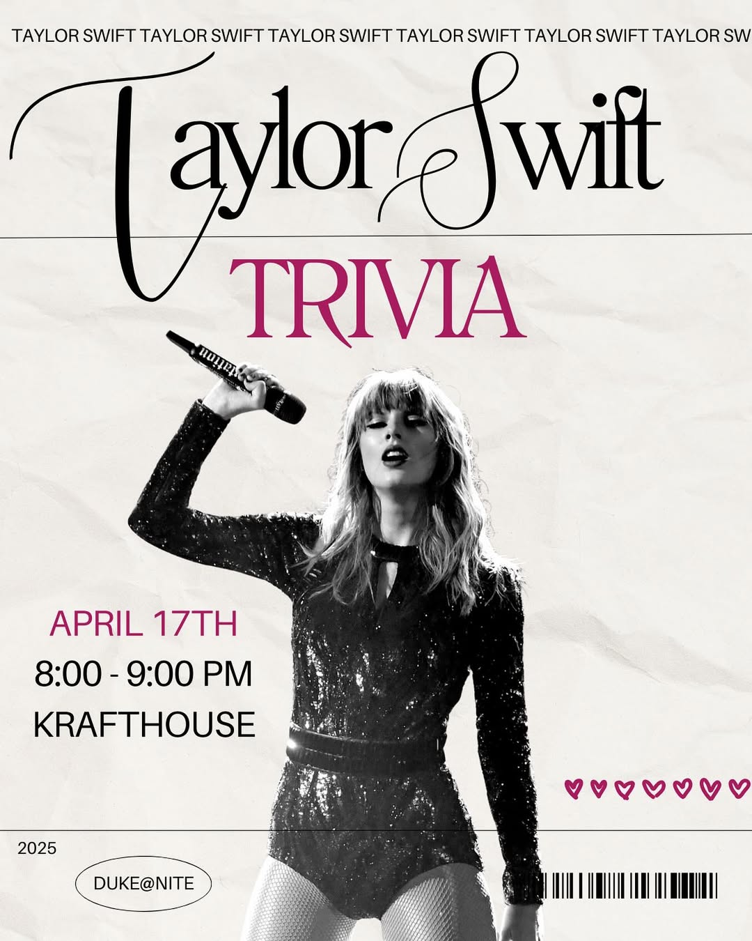 Taylor Swift trivia contest.