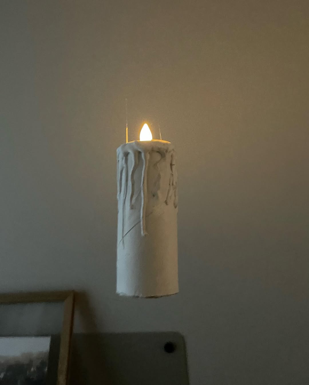 DIY floating candles (toilet paper rolls + LED tea lights)