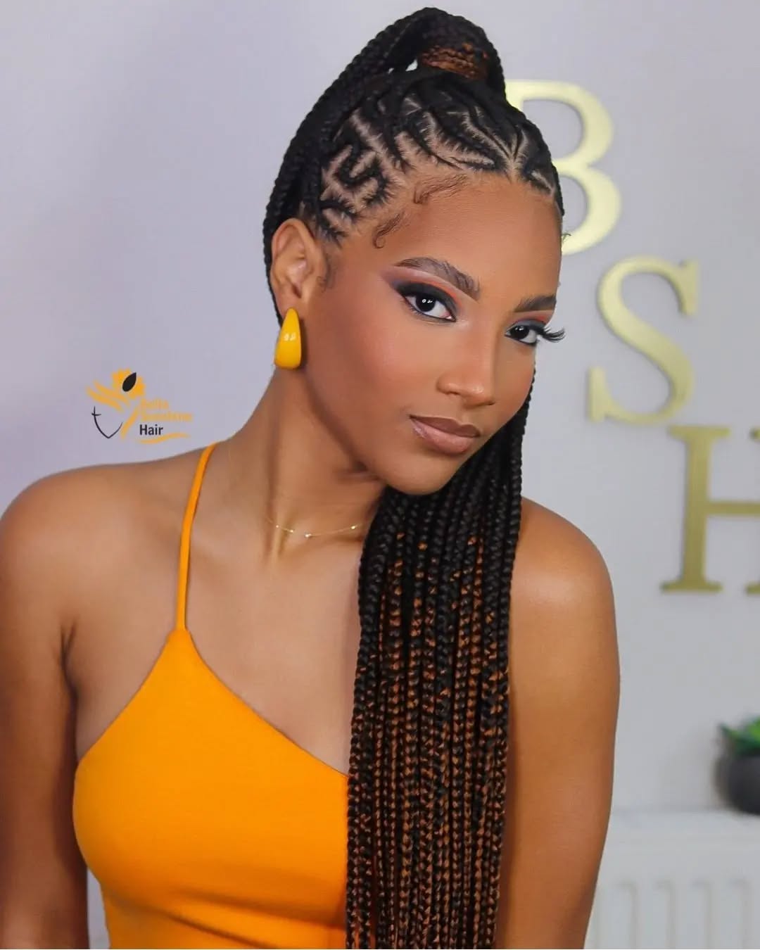 Half-Braided Ponytail
