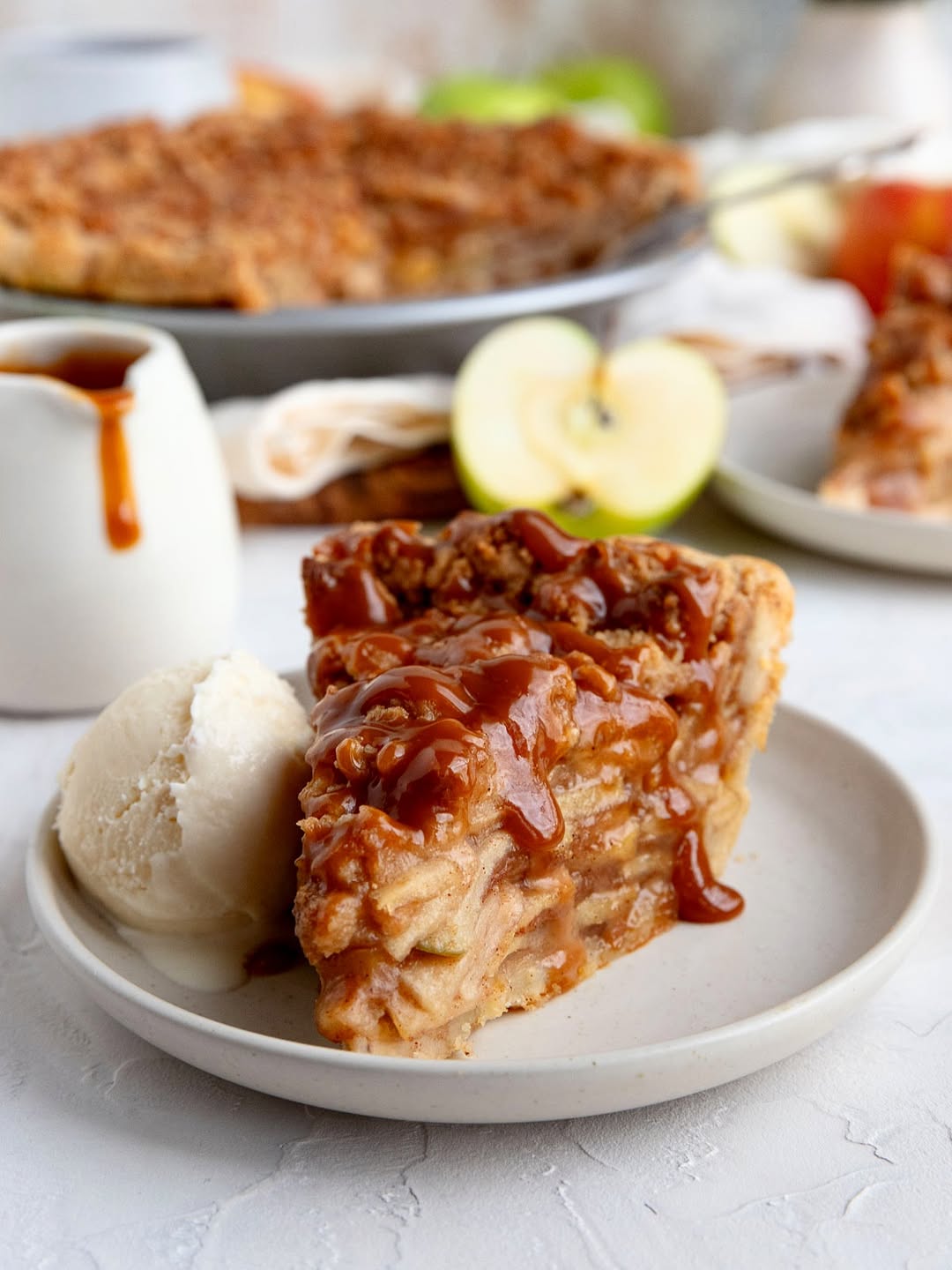 Apple Pie with Caramel Drizzle
