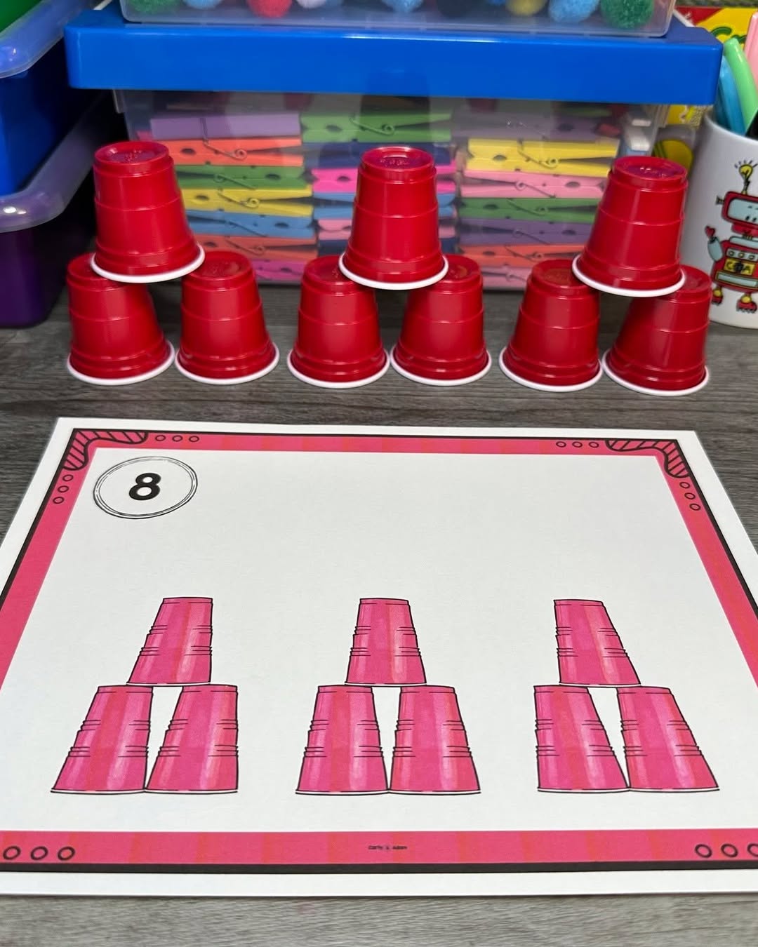Cup Stack race