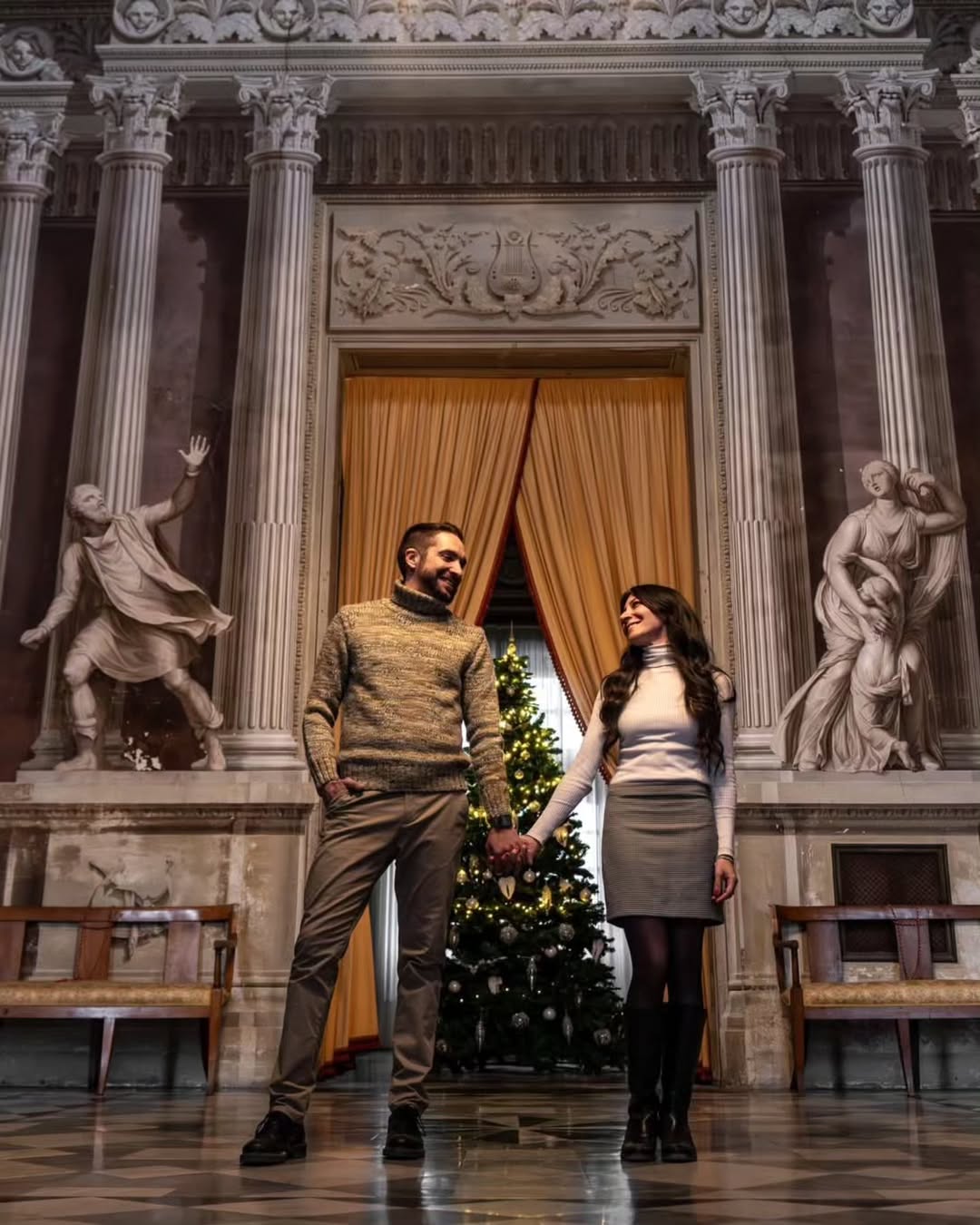 Holding Hands at a Christmas Market