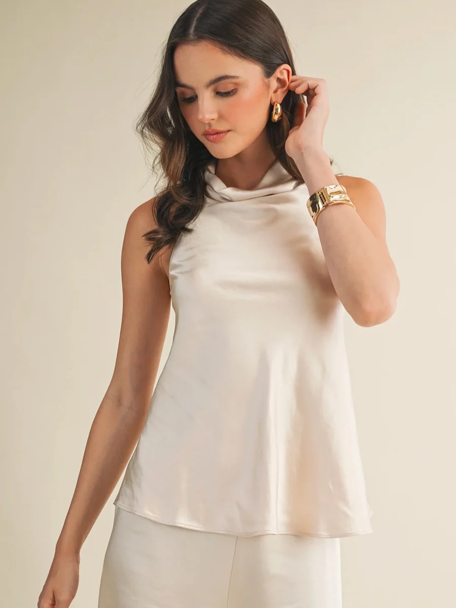 Ivory silk top