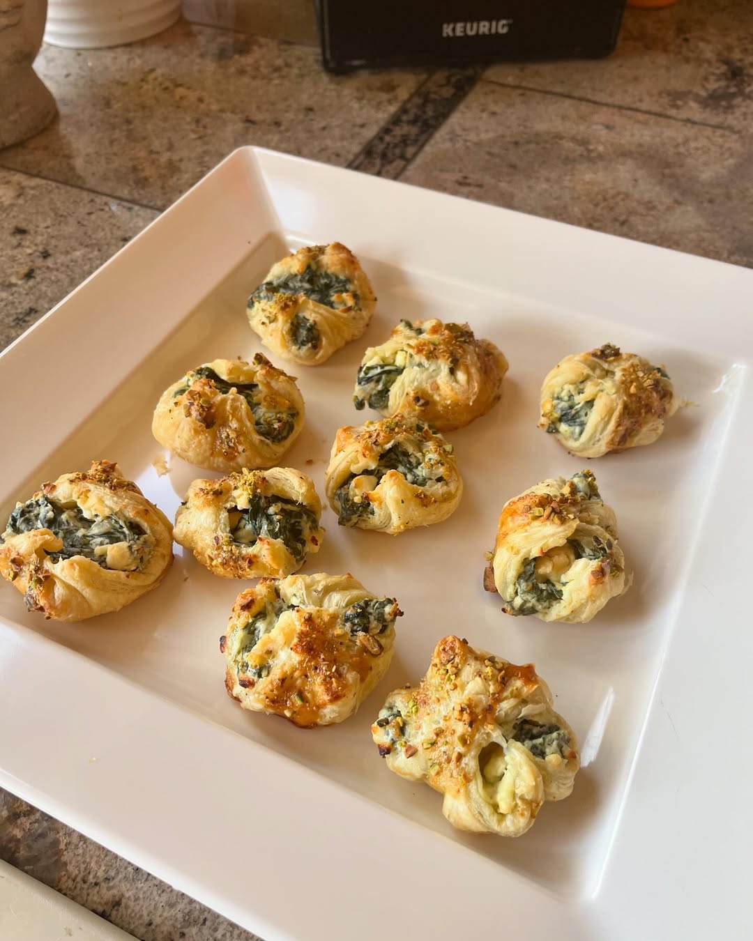 Mini Cheese and Spinach Puffs