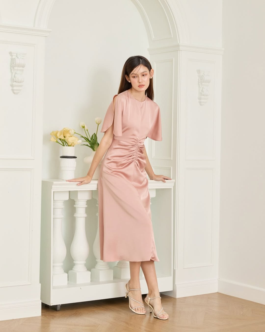 Rose Gold Midi Dress