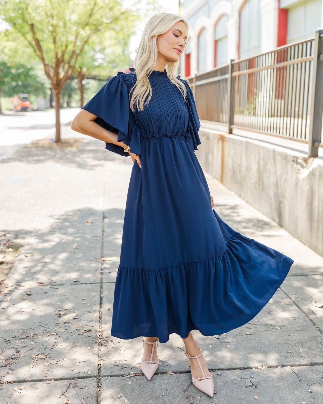 Ruffled Midi Dress