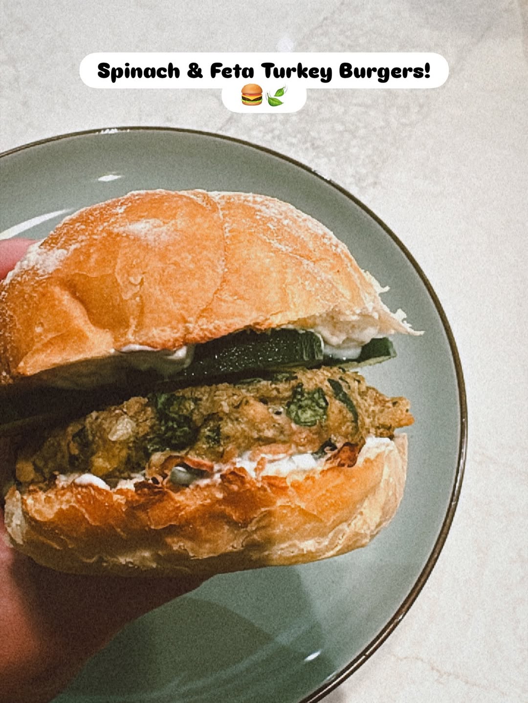 Spinach Feta Turkey Burgers
