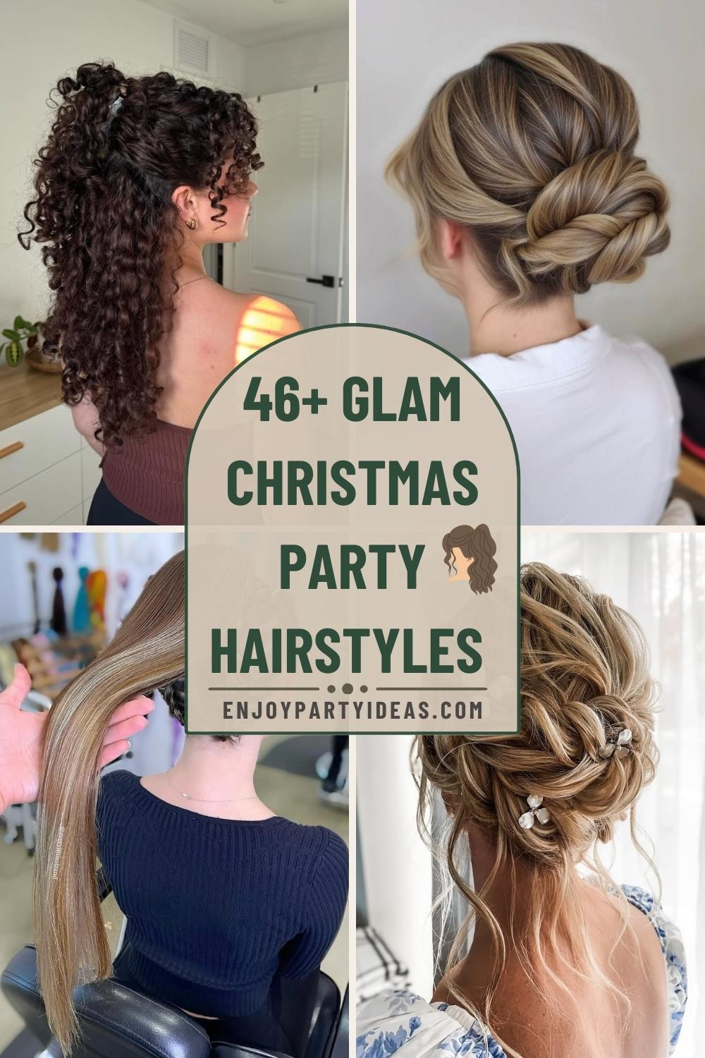 46+ Glam Christmas Party Hairstyles