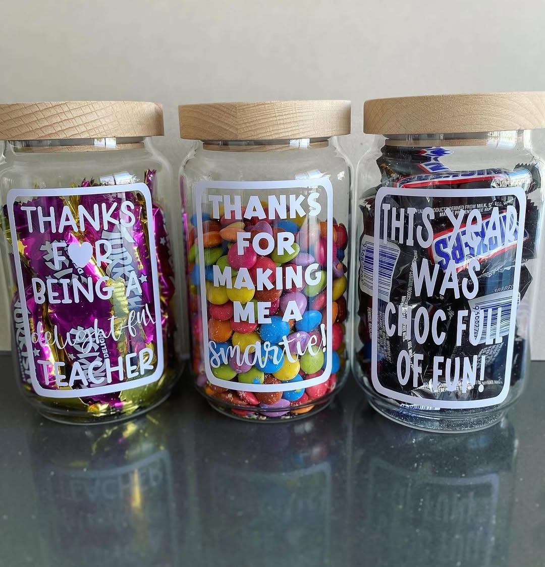 Candy Jars with Labels