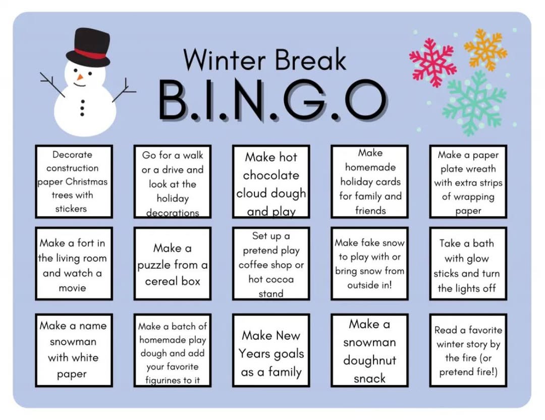 Coffee Break Christmas Bingo