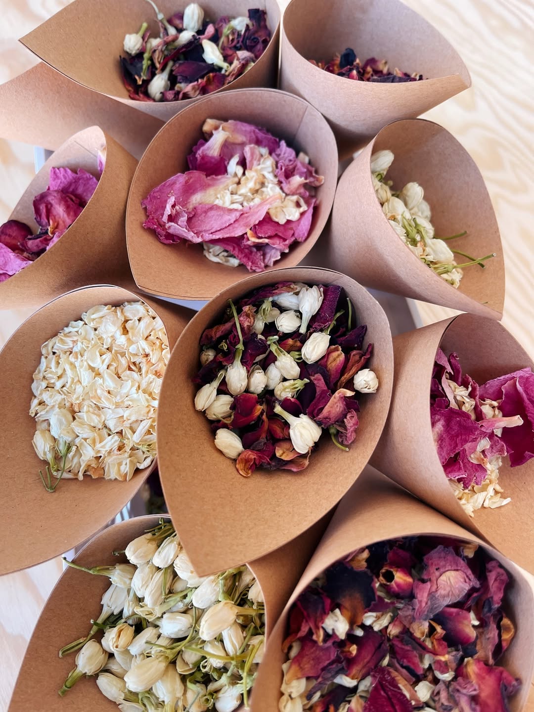 Flower Petal Confetti Cones