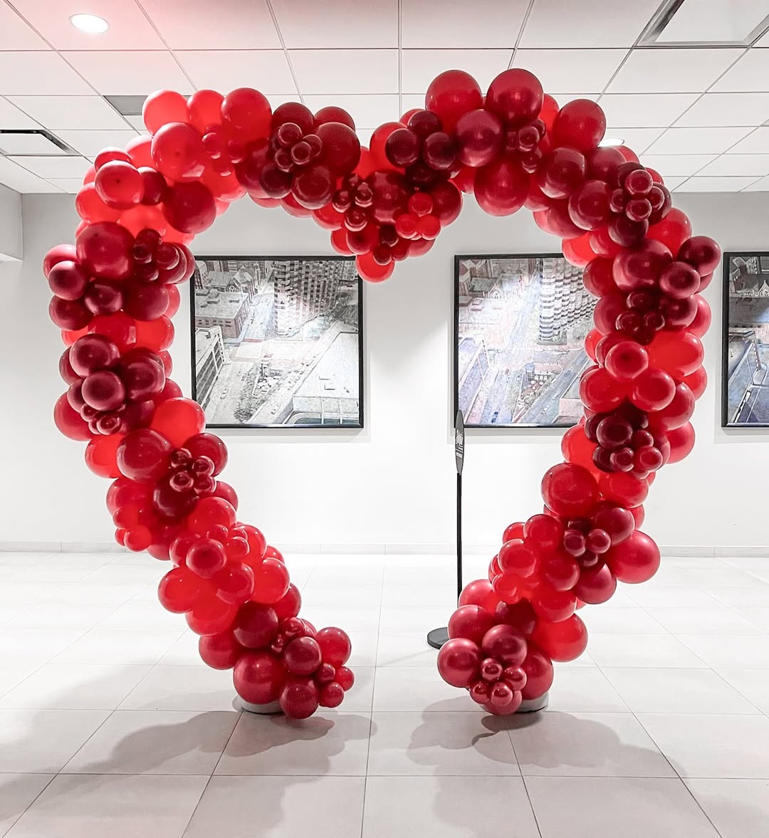 Heart-Shaped Balloon Arch
