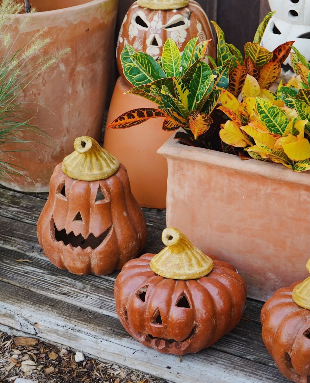 Mini Clay Pumpkin Decorations