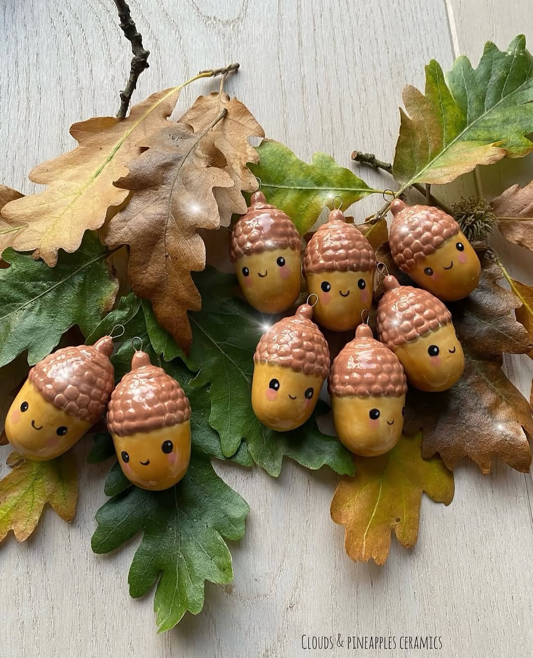 Mini Wooden Acorns