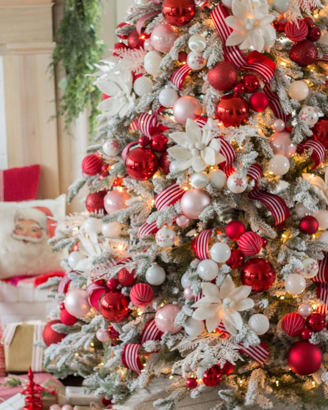 Pink Tree with Floral Decor