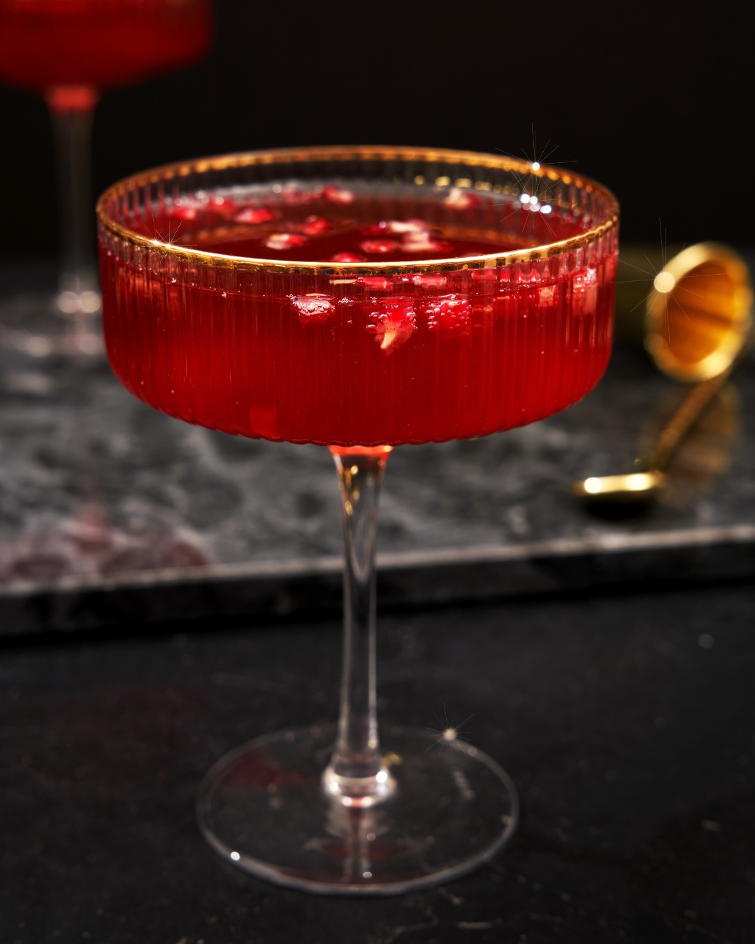 Pomegranate Champagne Cocktail