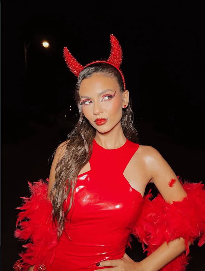 Red Dress + Devil Horns