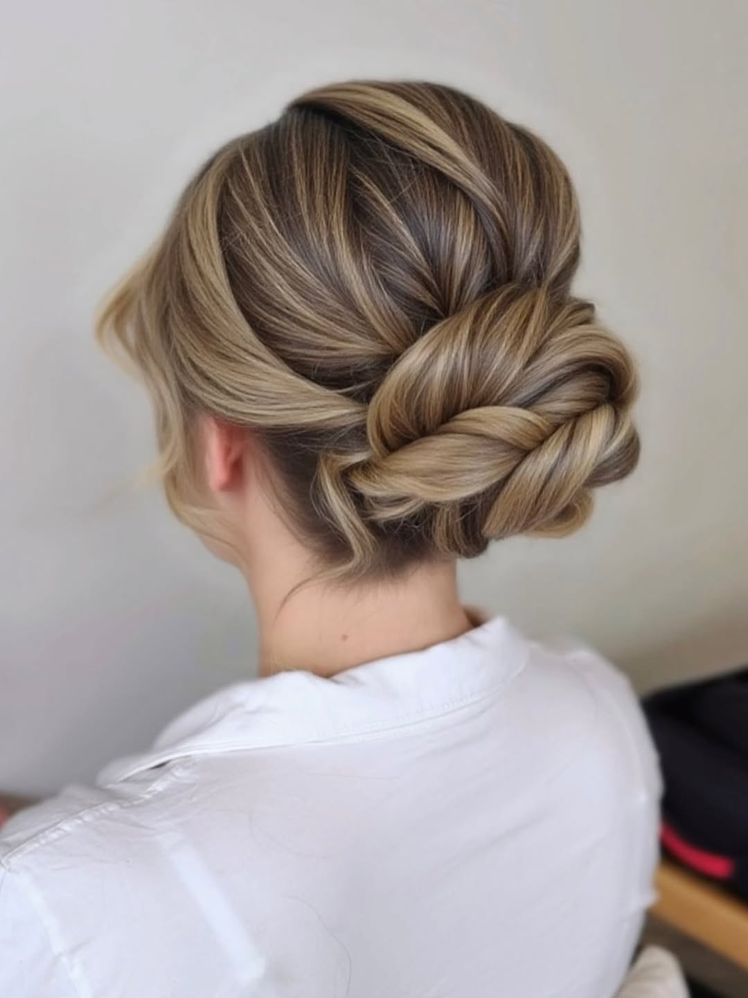 Twisted low bun