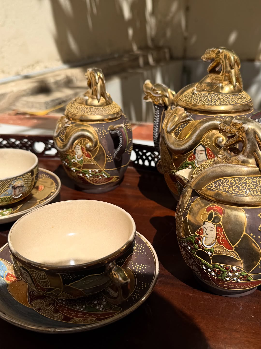 Vintage Tea Set Display