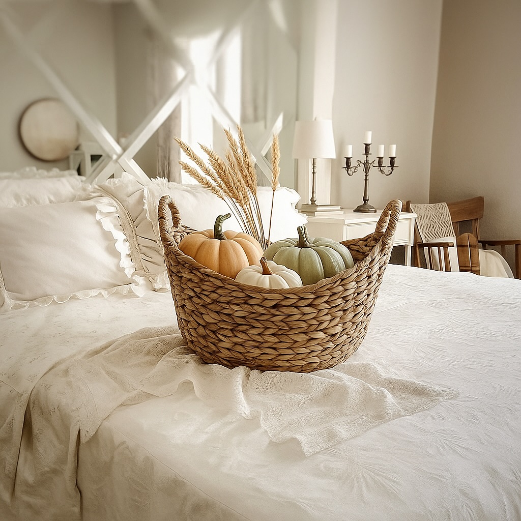 Wooden Pumpkin Basket Holder