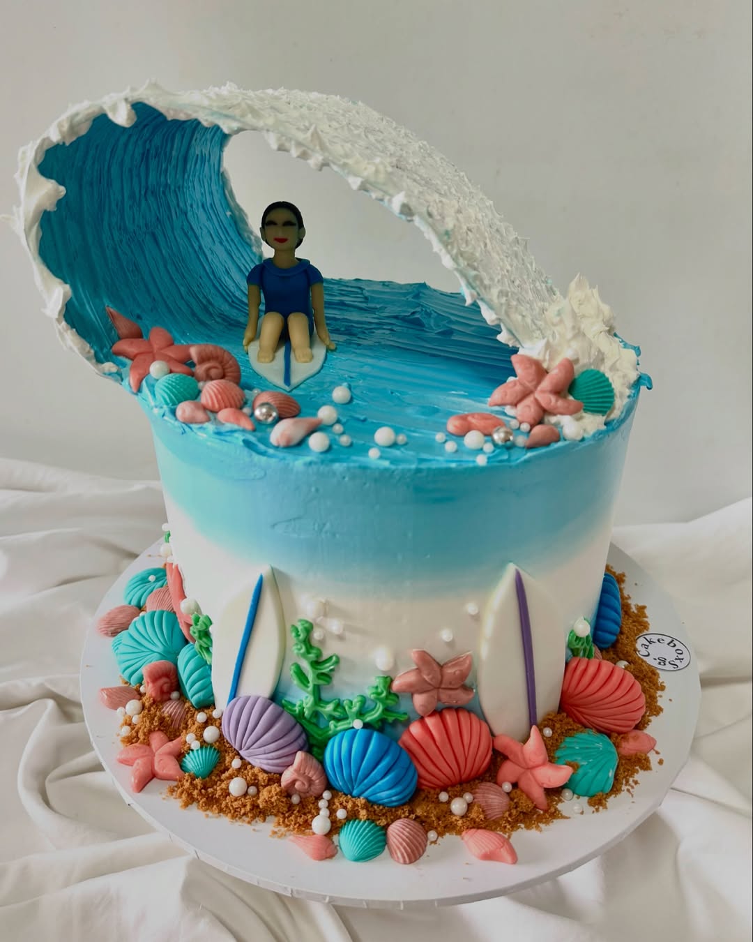 Wave Design Pool Cake