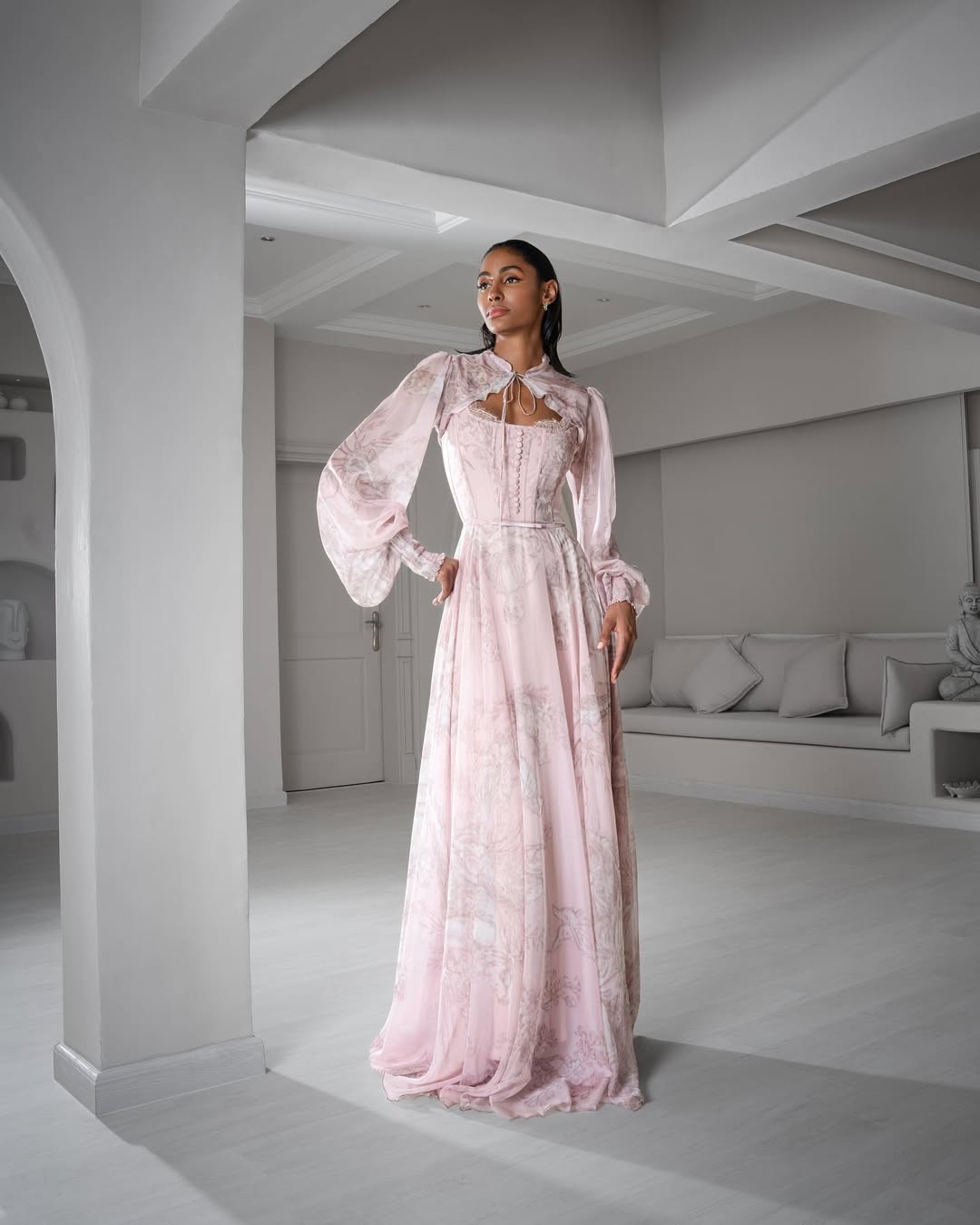 Pastel Pink A-Line Dress