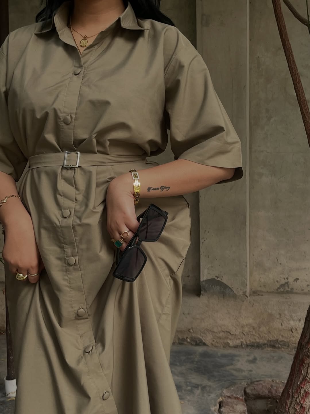 Shirt Dress with Belt