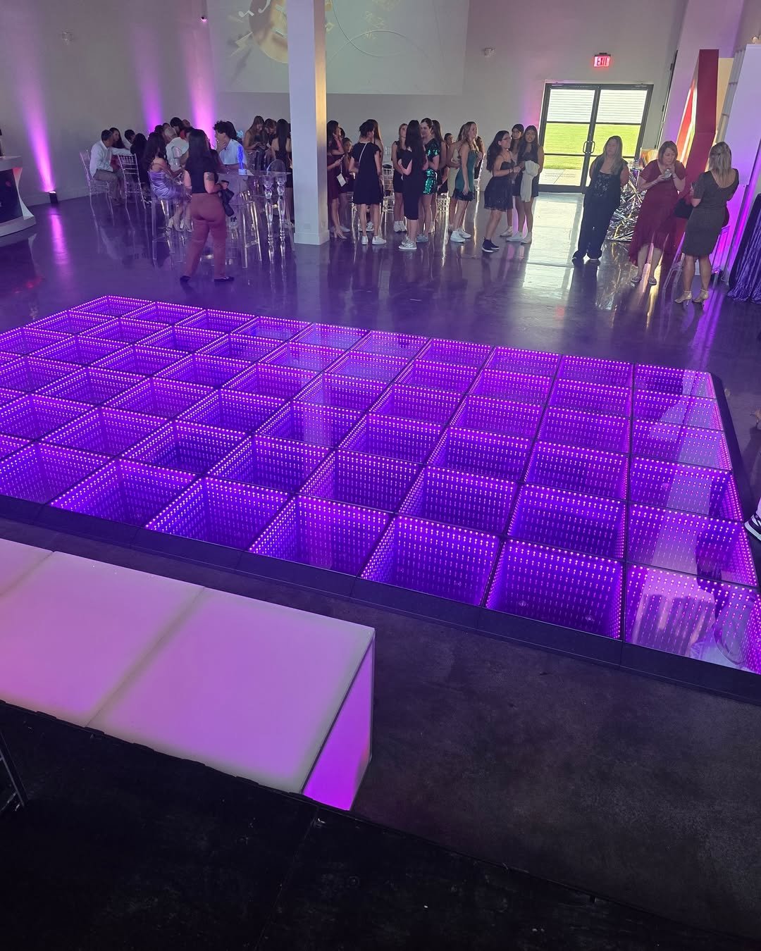 Dance Floor with Pink Lights