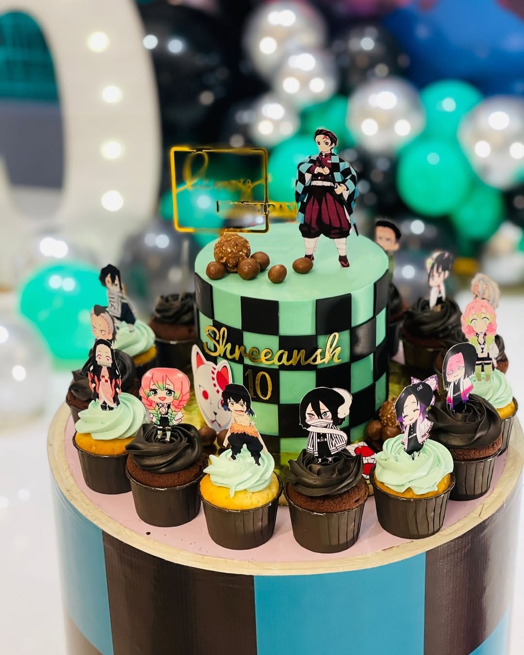 Anime-Themed Cake Display Table