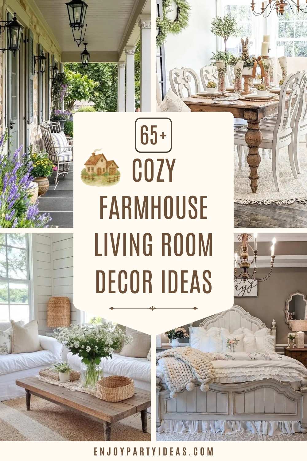 65+ Cozy Farmhouse Living Room Decor Ideas