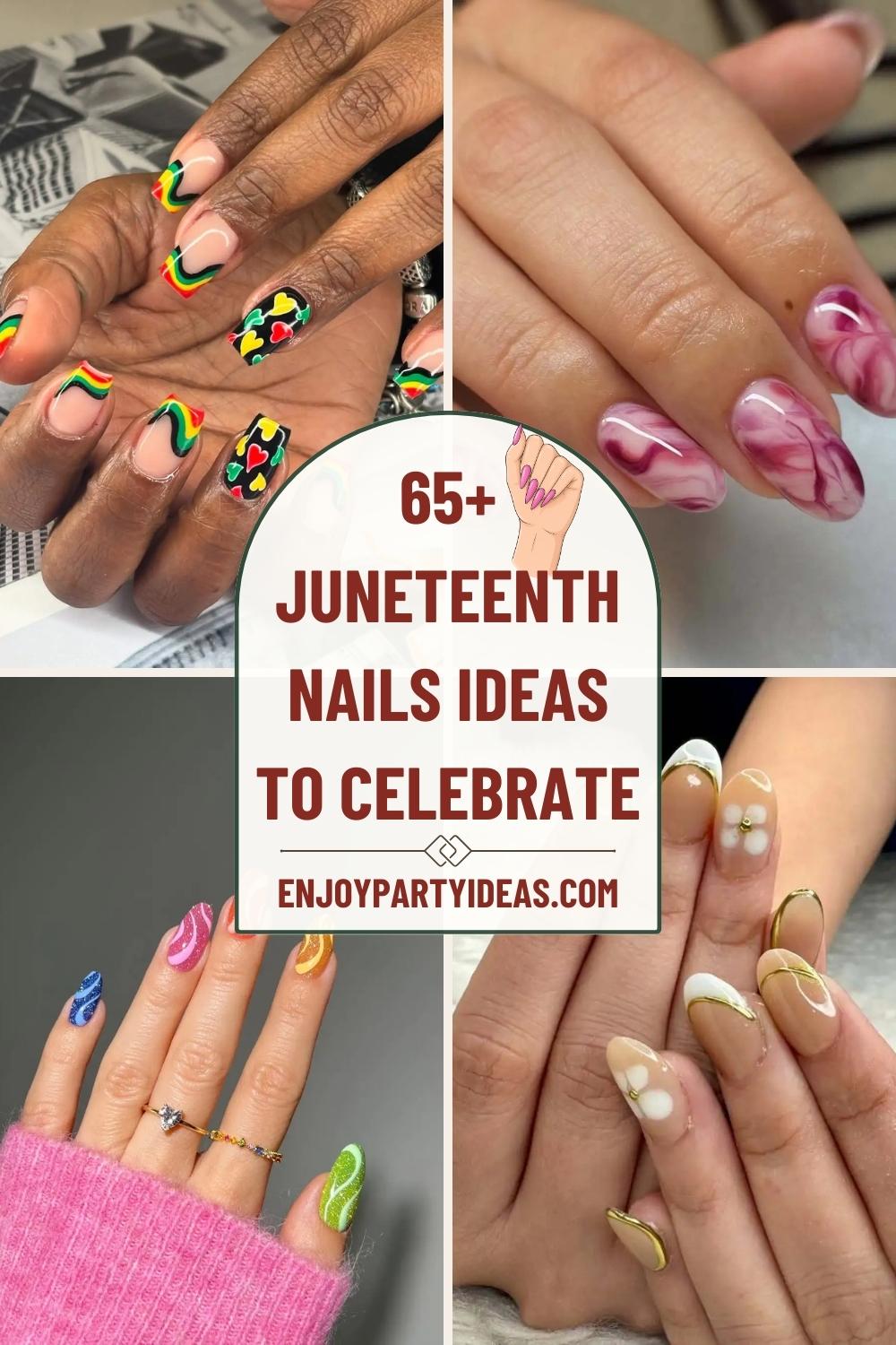 65+ Juneteenth Nails Ideas to Celebrate