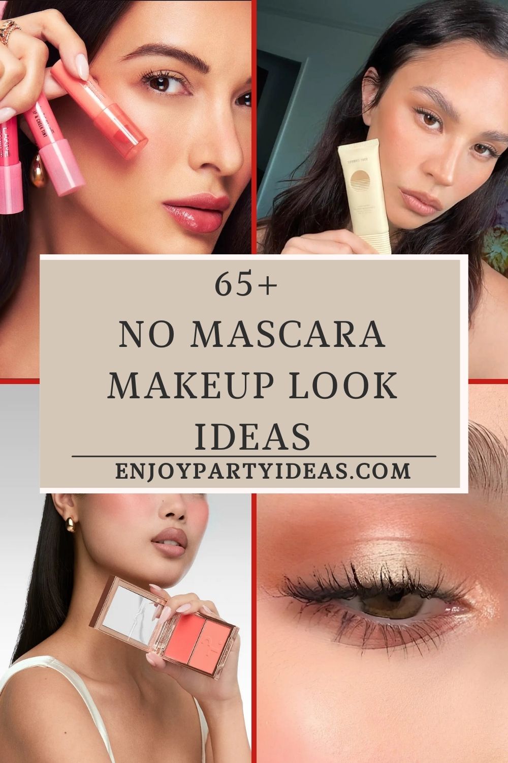 65+ No Mascara Makeup Look Ideas