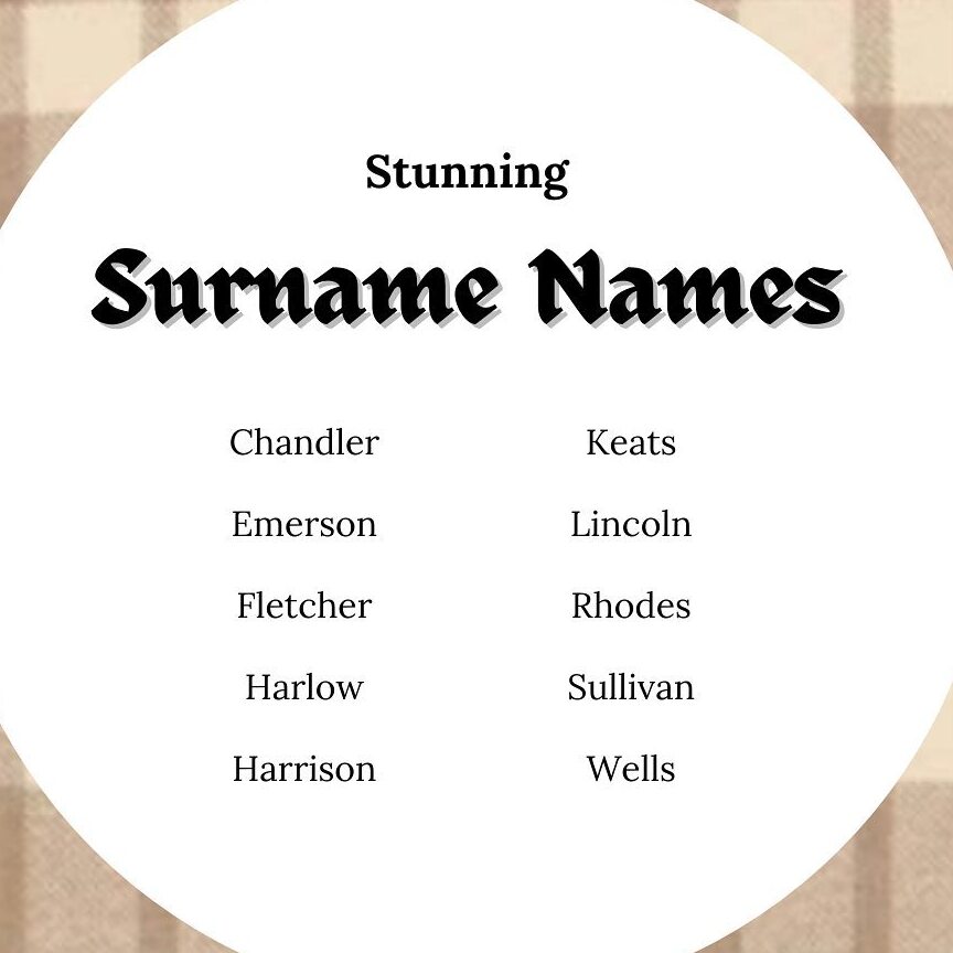 Short & Simple Last Name Ideas