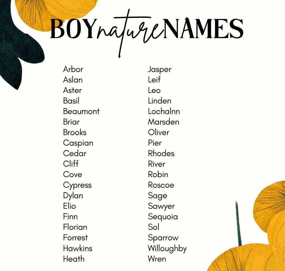 Nature-Inspired Last Name Ideas
