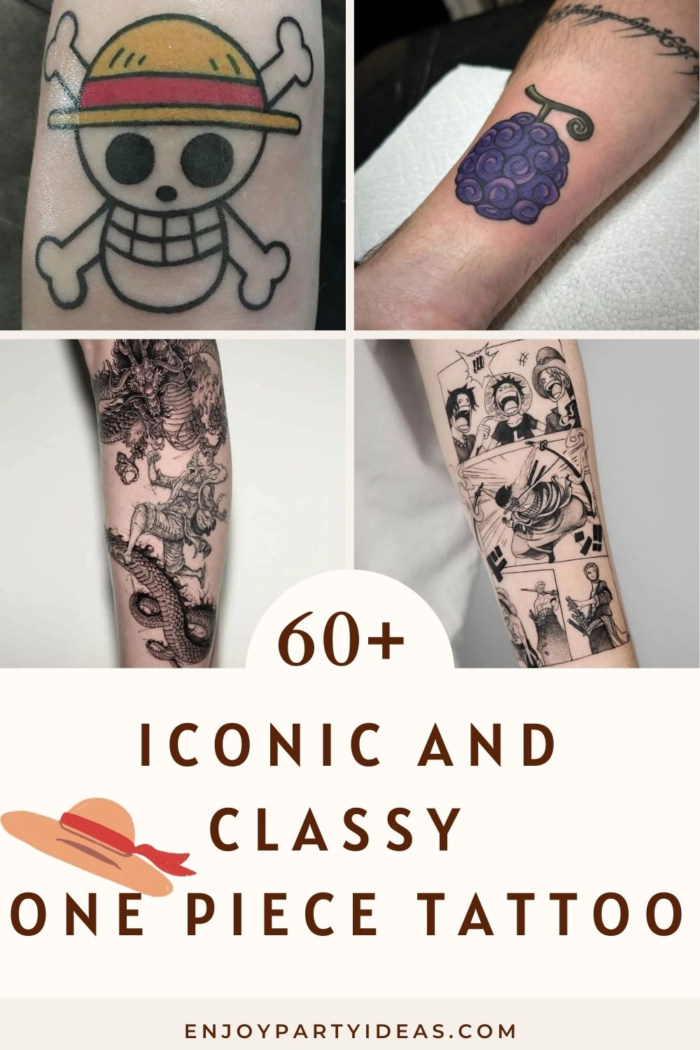 60+ One Piece Tattoo