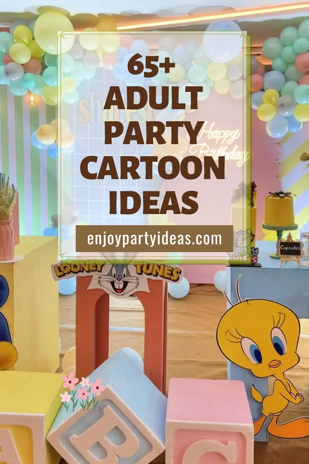 65+ Adult Party Cartoon Ideas