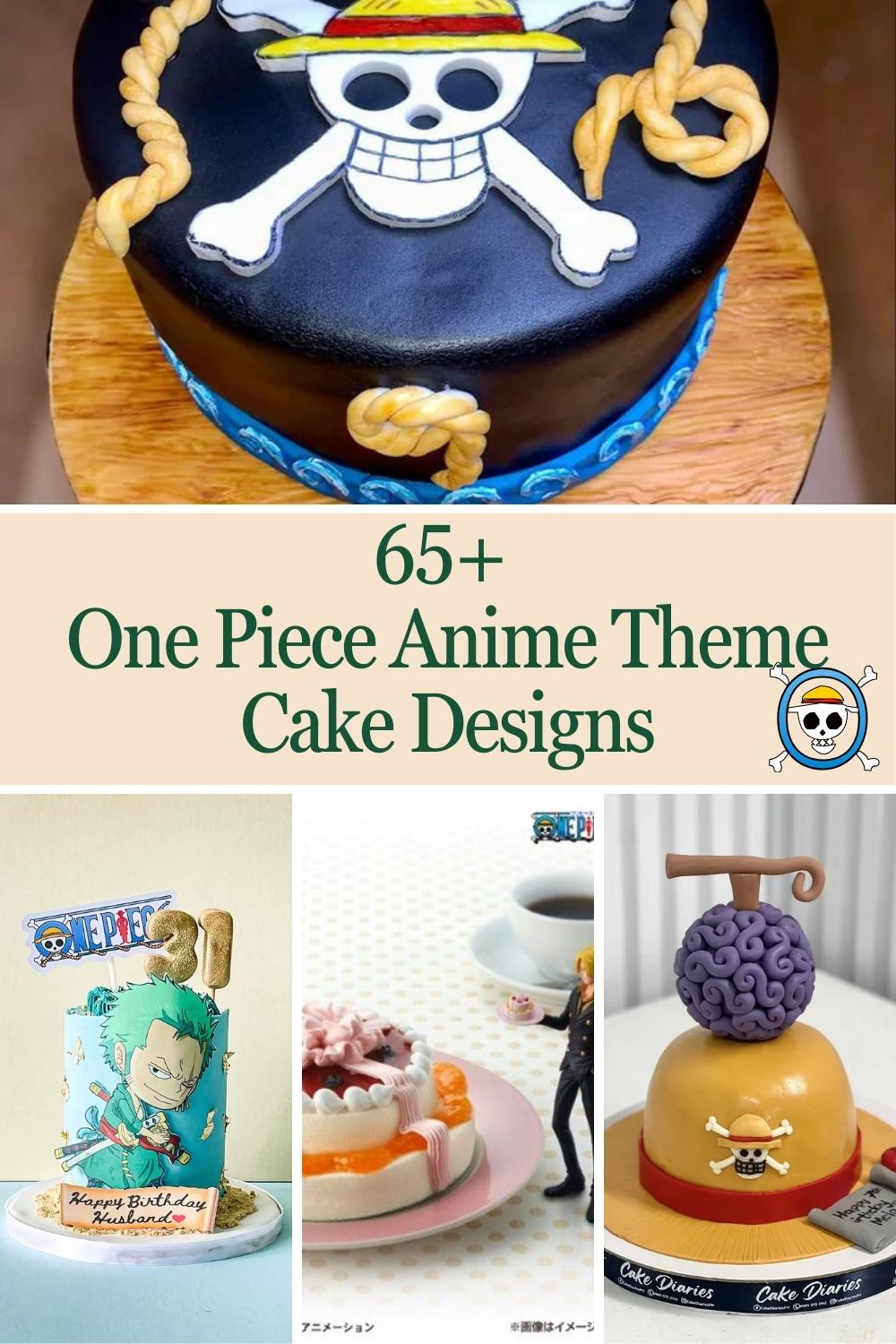 65+ One Piece Anime Theme Cake Designs