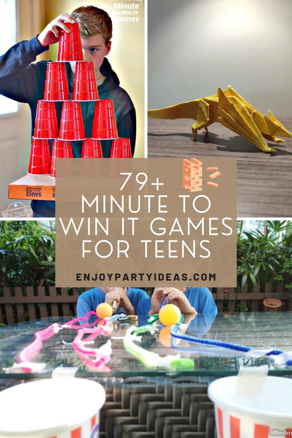 79+ Minute to Win it Games for Teens