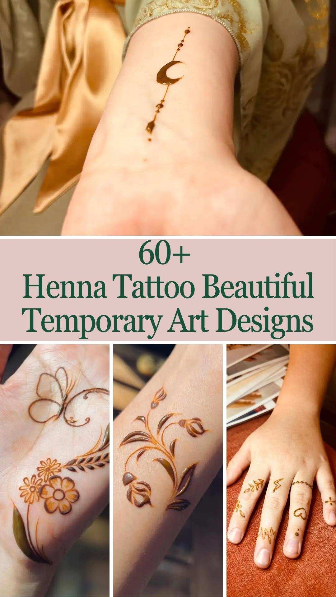 60+ Henna Tattoo Beautiful Temporary Art Designs