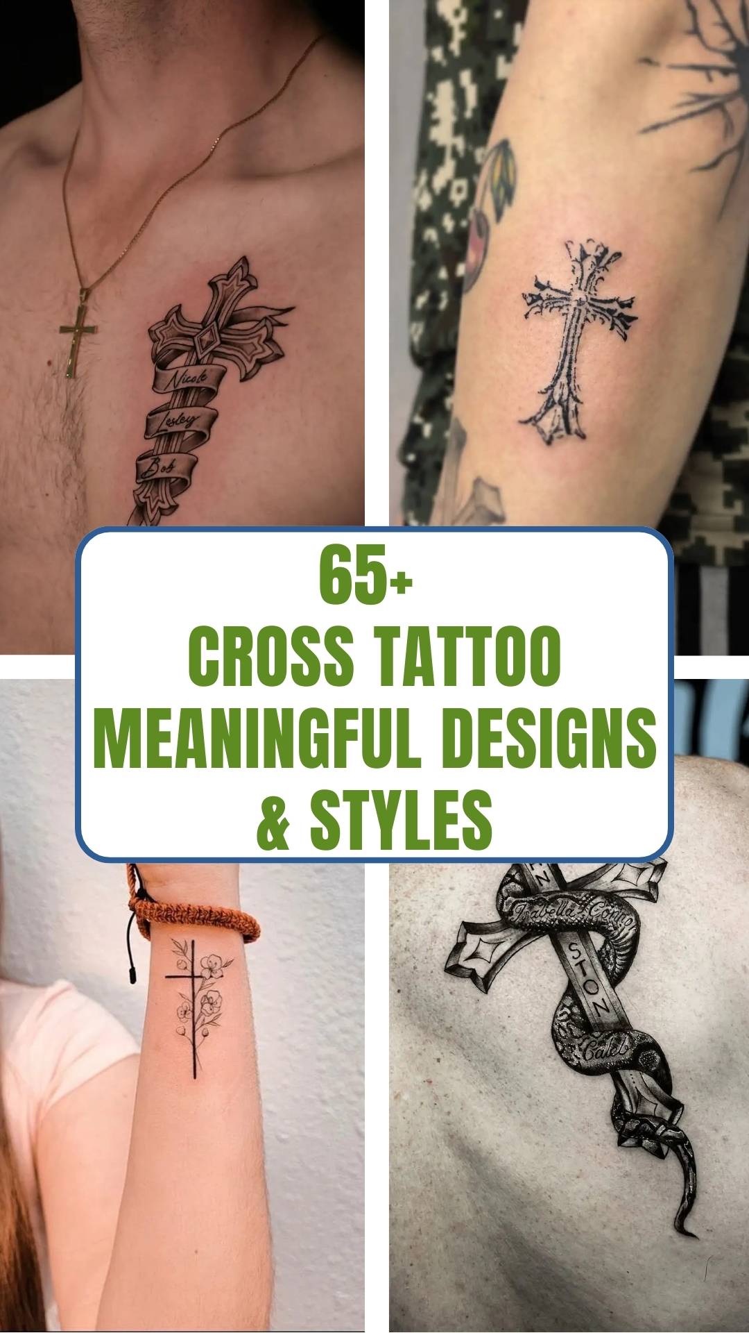 65+ Cross Tattoo Meaningful Designs & Styles